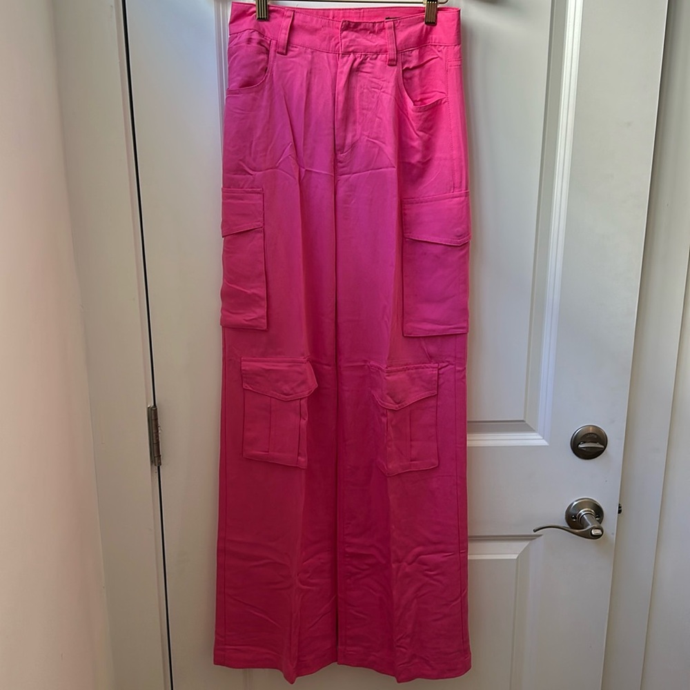 Blank NYC hot pink cargo pants